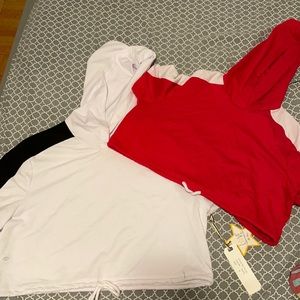Cropped hooded tops